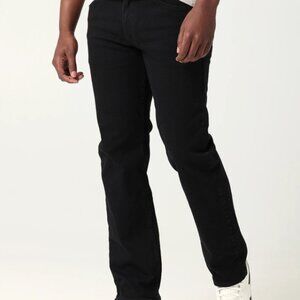 Lee Men's 38X32 Overdyed Black Legendary Regular Straight Jean Stretch Mid Rise